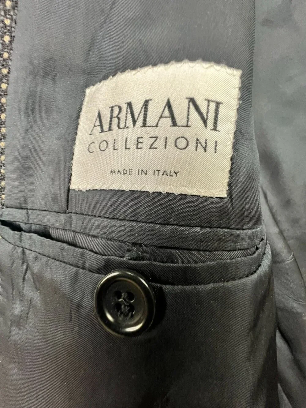 Armani Collezioni Saks Fifth Ave Men's Wool 2 Button Blazer Sz 42R Charcoal Gray